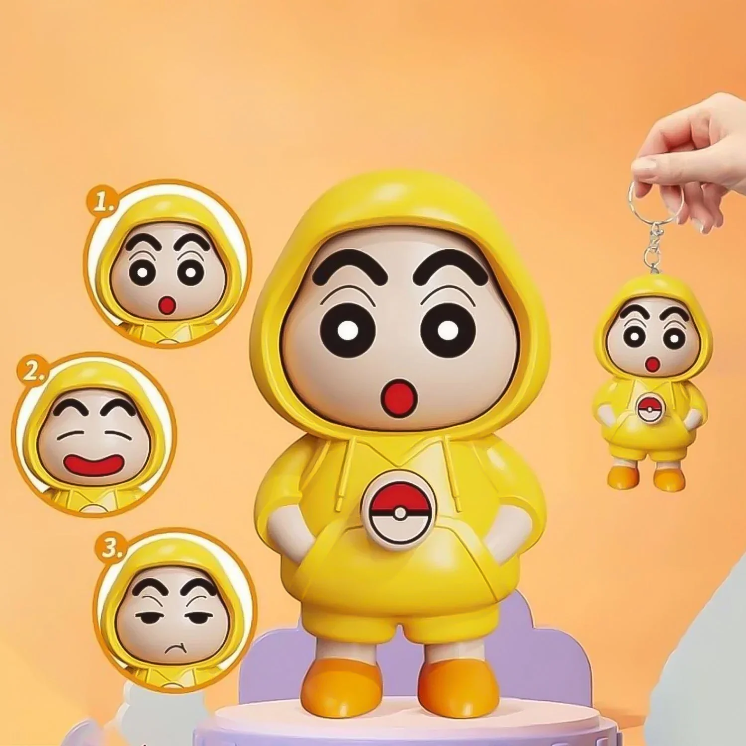 Face Changing Doll Toy with Keyring (1 Pc / Mix Color)