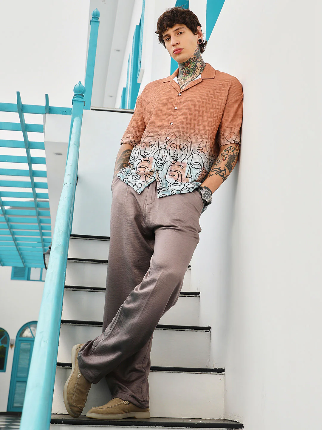 Faces-Ombre Oversized Shirt - Image 5