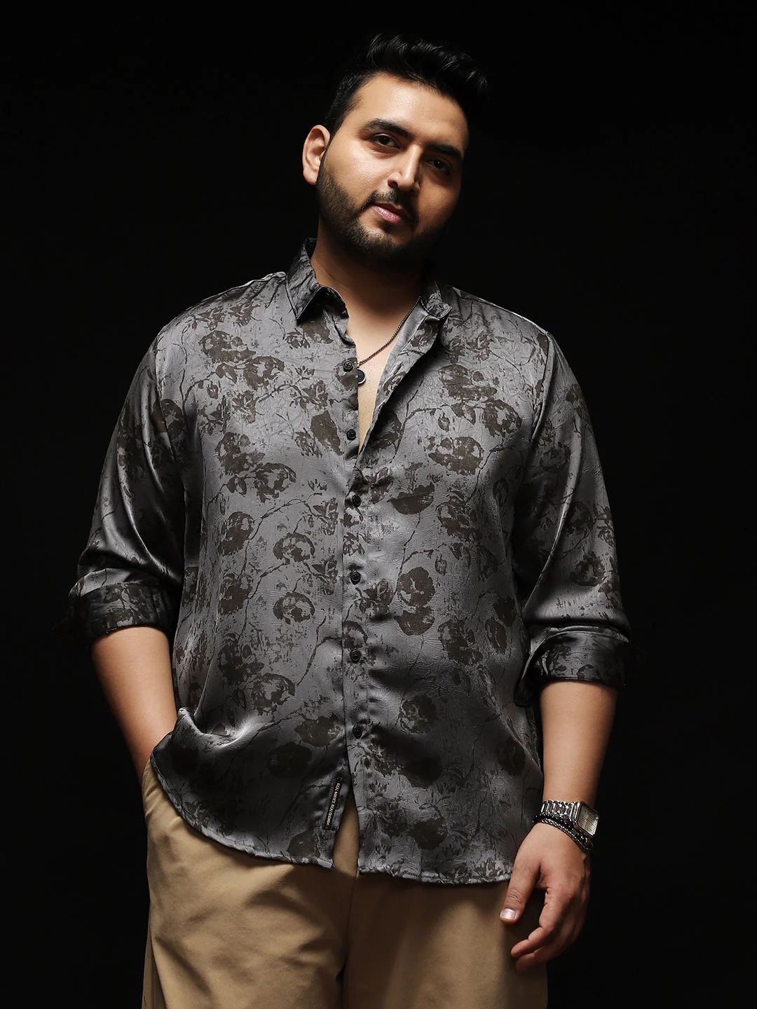 Faded-Flora Jacquard Shirt - Image 2