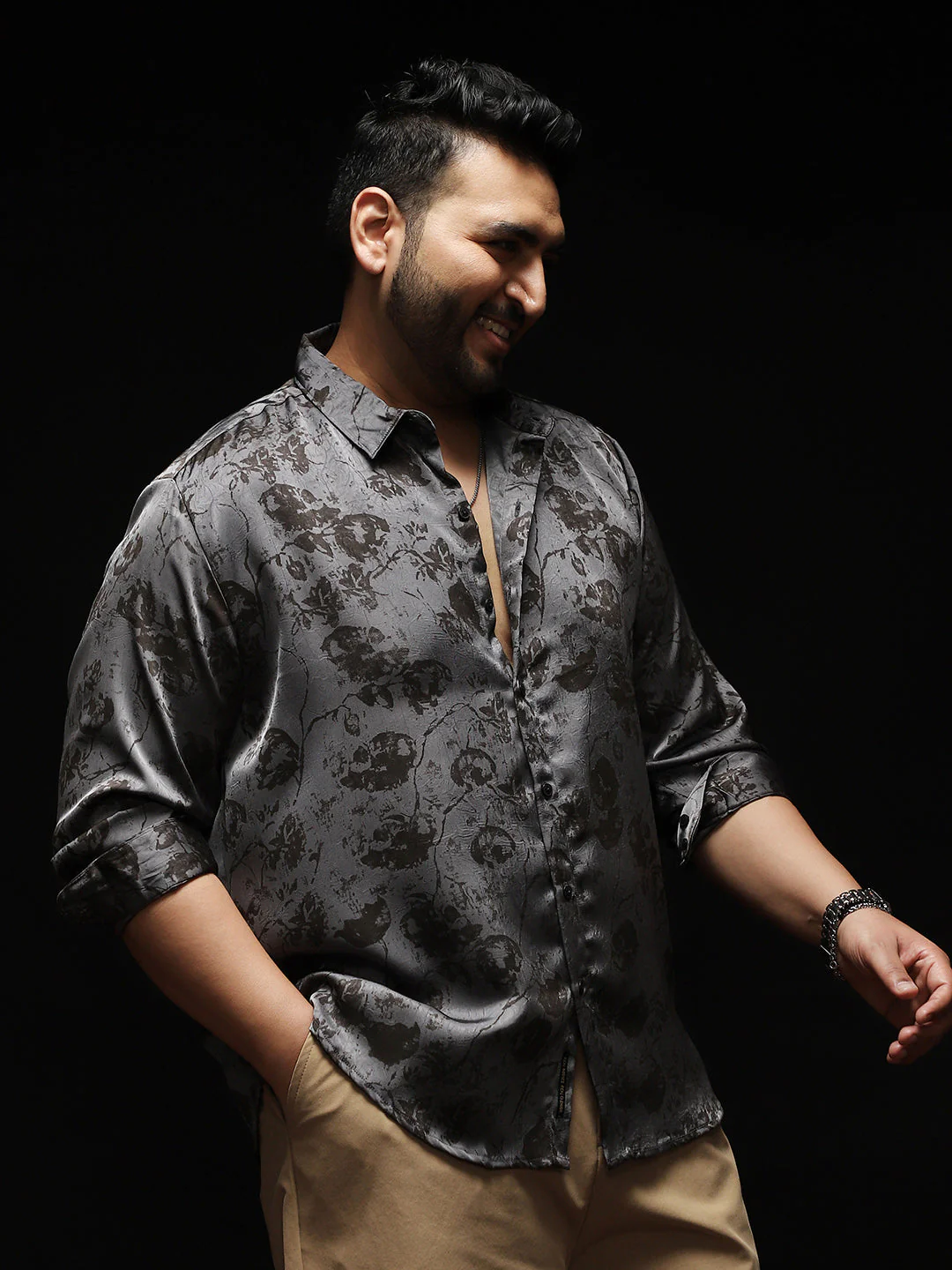 Faded-Flora Jacquard Shirt - Image 3