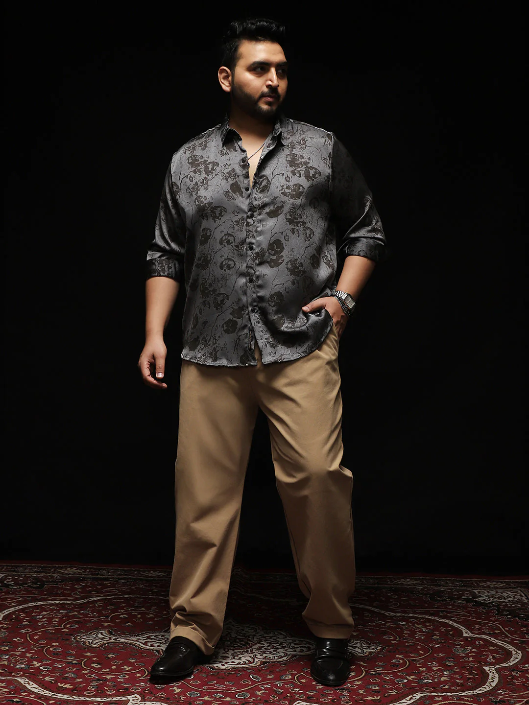 Faded-Flora Jacquard Shirt - Image 5
