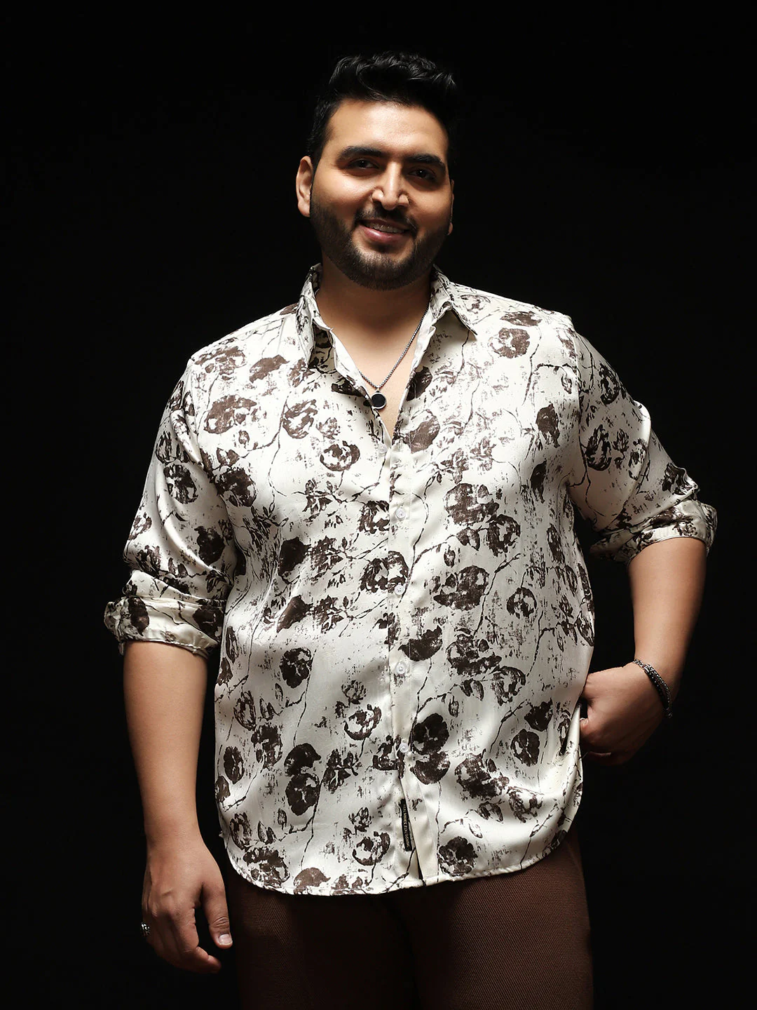 Faded-Flora Jacquard Shirt - Image 2