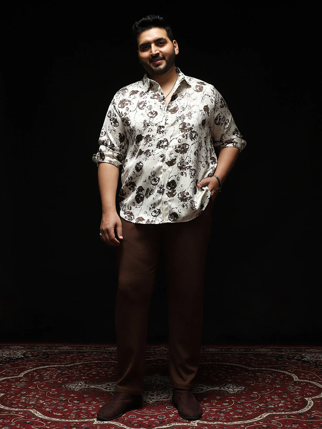 Faded-Flora Jacquard Shirt - Image 5