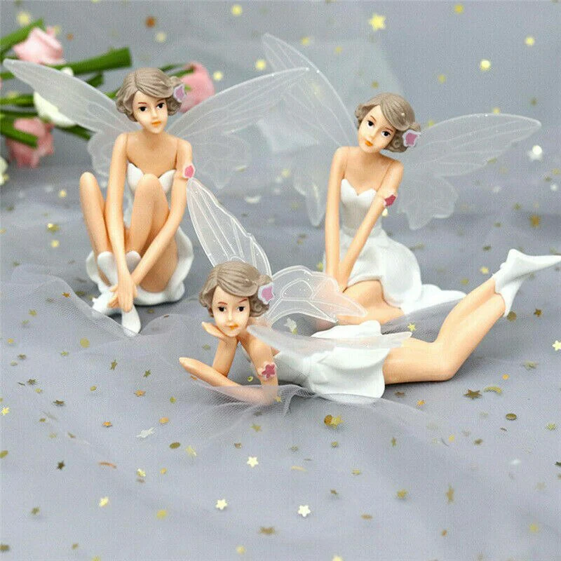 Fairies Figurines Angel Girl Cake Topper (Pack of 3) - Image 2