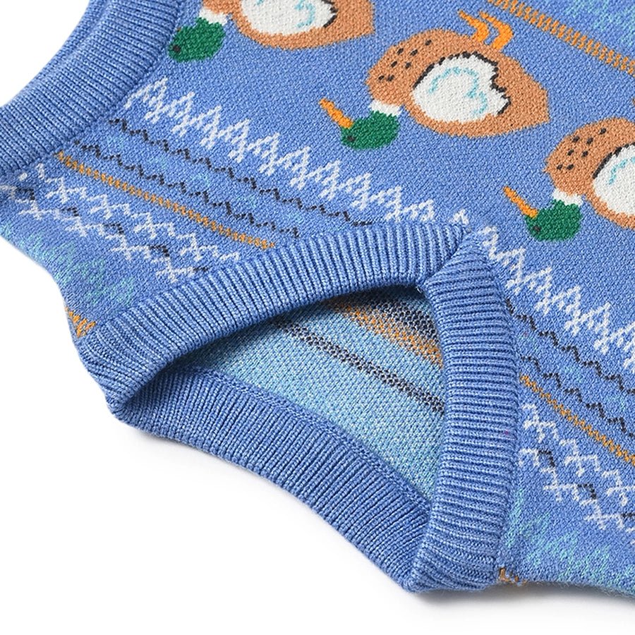 Farm Friends Blue Knitted Baby Boy Sweater - Image 6