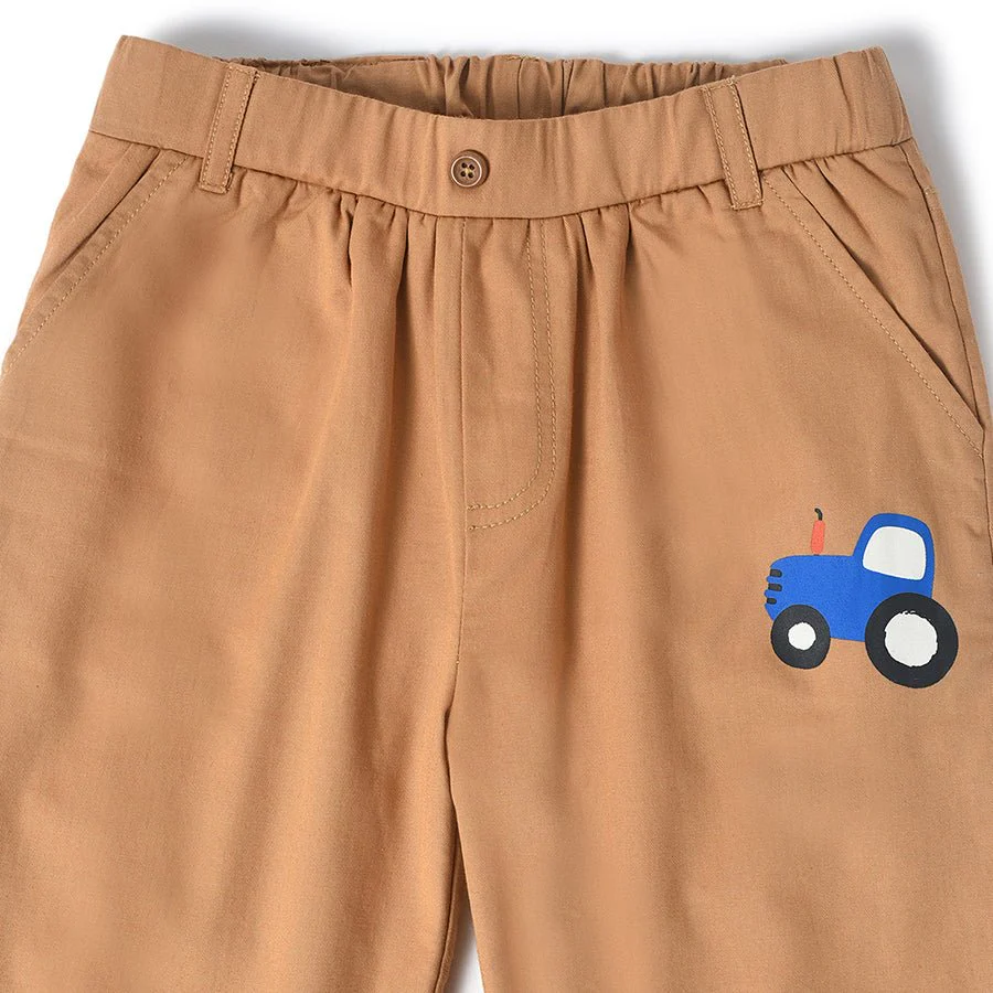 Farm Friends Colorblock Baby Trouser For Boys - Image 3