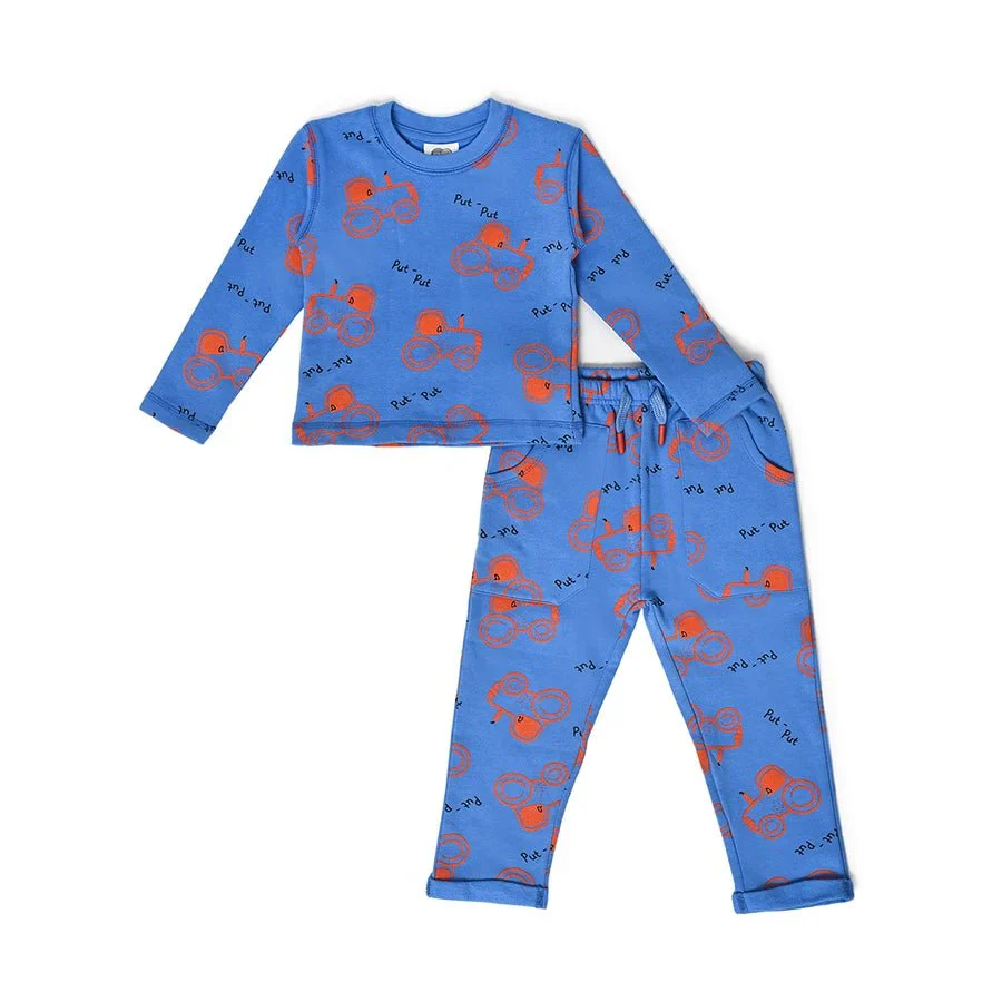 Farm Friends Fleece Baby Sweatshirt With Pyjama Set For Kids - Image 2