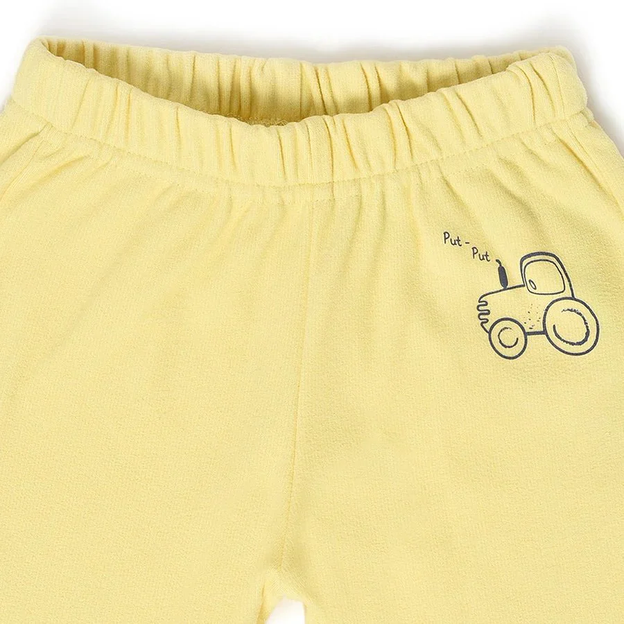 Farm Friends Full Sleeve Top With Pyjama Set For Kids - Image 6