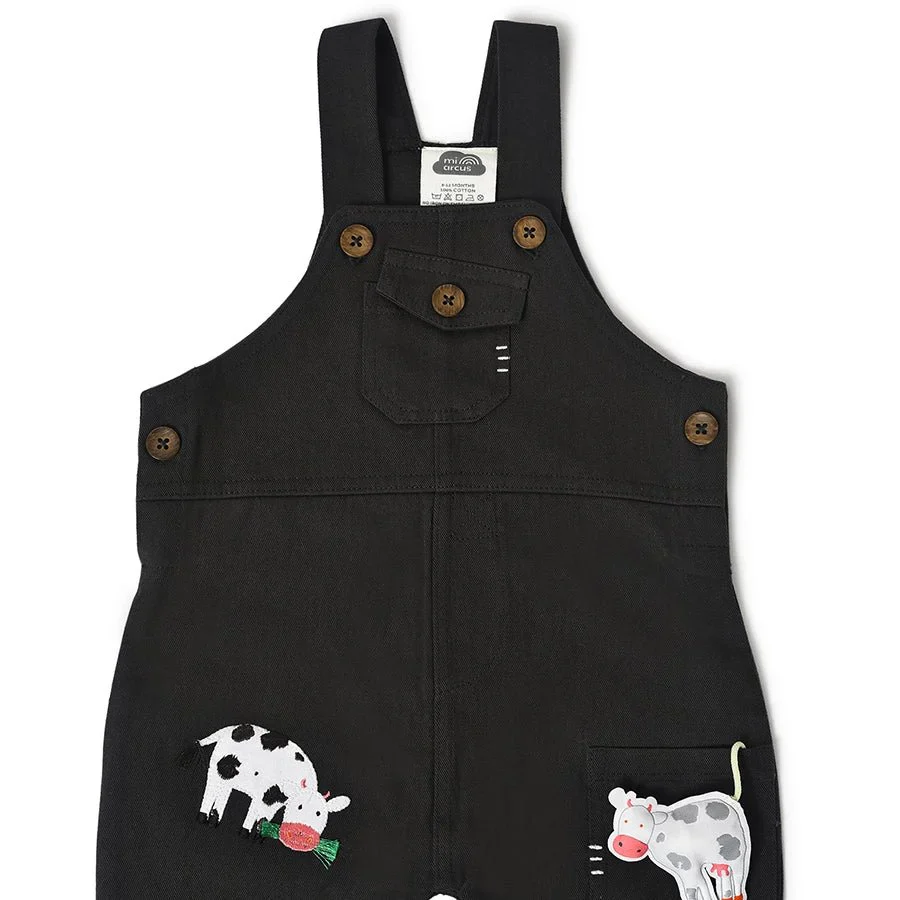 Farm Friends Green T-Shirt With Black Baby Dungaree Set - Image 13