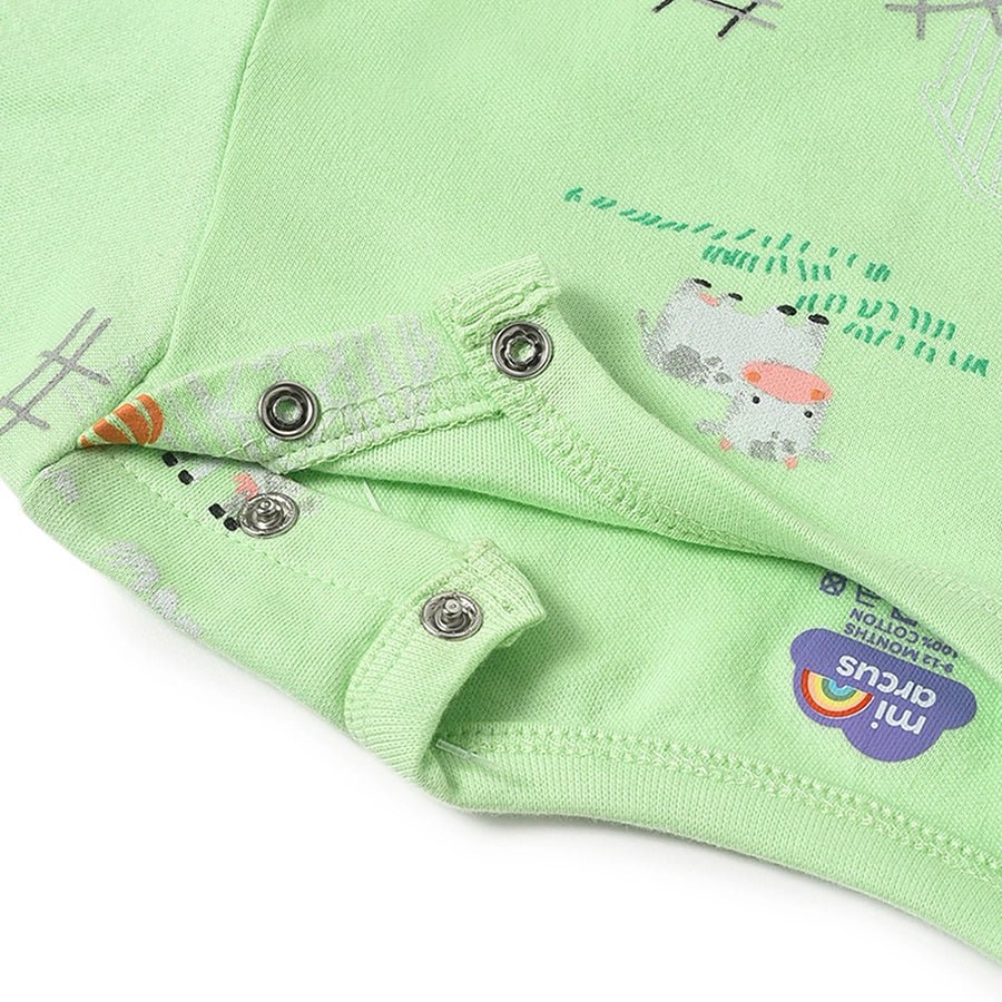 Farm Friends Green T-Shirt With Black Baby Dungaree Set - Image 9