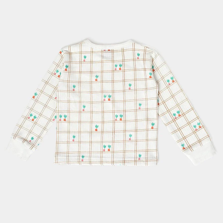 Farm Friends Knitted Full Sleeve Baby Girl Thermal Top Pack Of 3 - Image 10