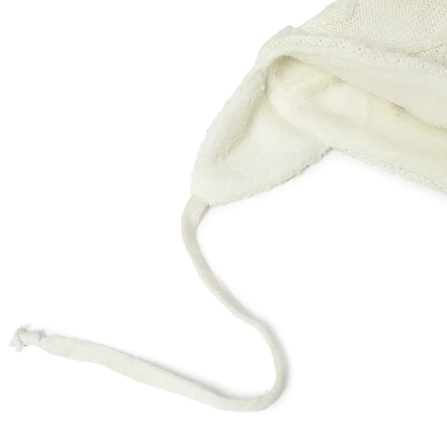 Farm Friends Knitted White Beanie Cap For Baby Girls - Image 5