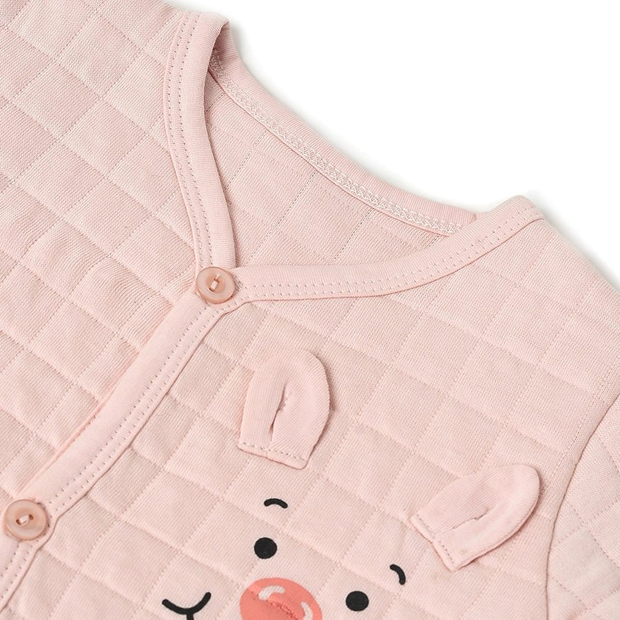 Farm Friends Pink Top With Baby Pyjama Quilted Set - Image 5