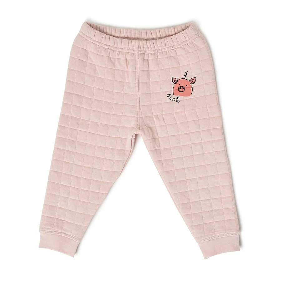 Farm Friends Pink Top With Baby Pyjama Quilted Set - Image 8