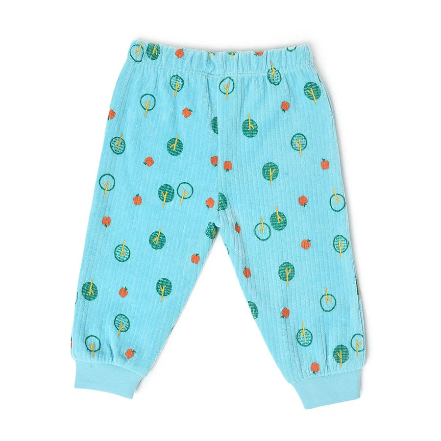 Farm Friends Printed Blue Baby Sweatshirt & Pyjama Set - Image 11