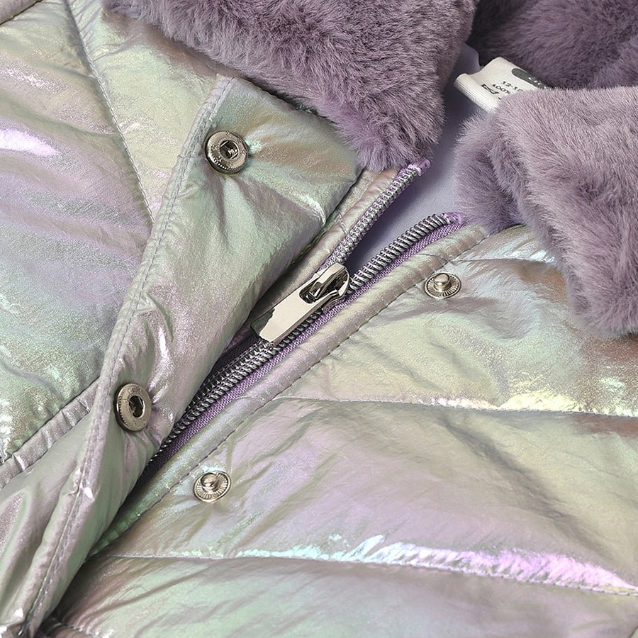 Farm Friends Purple Winter Baby Girl Jacket - Image 6