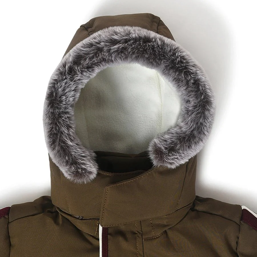 Farm Friends Solid Brown Jacket For Kids Boy With Hood - Image 6