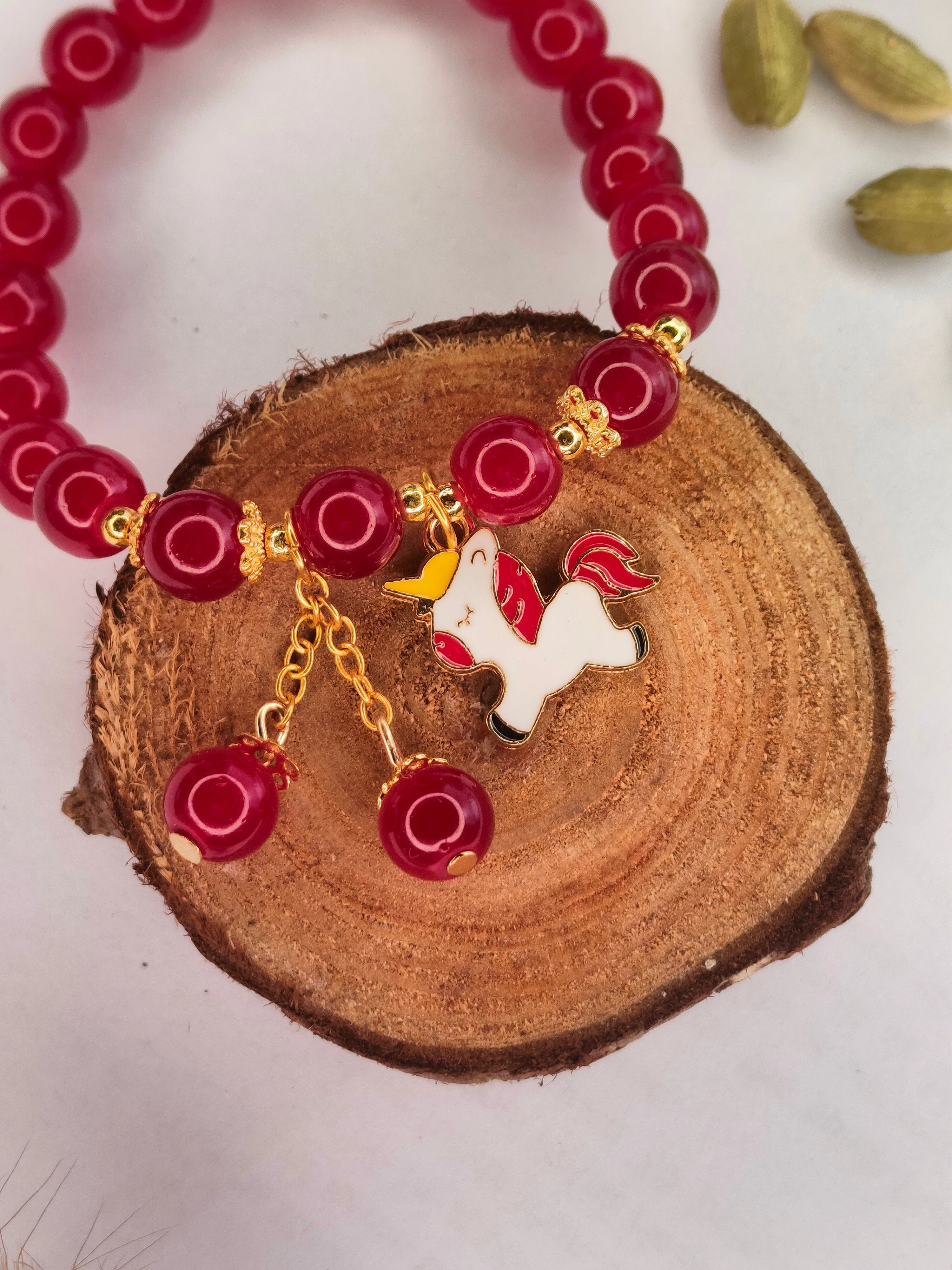 Fashion Cute Trojan Girl Red bracelet - Image 3