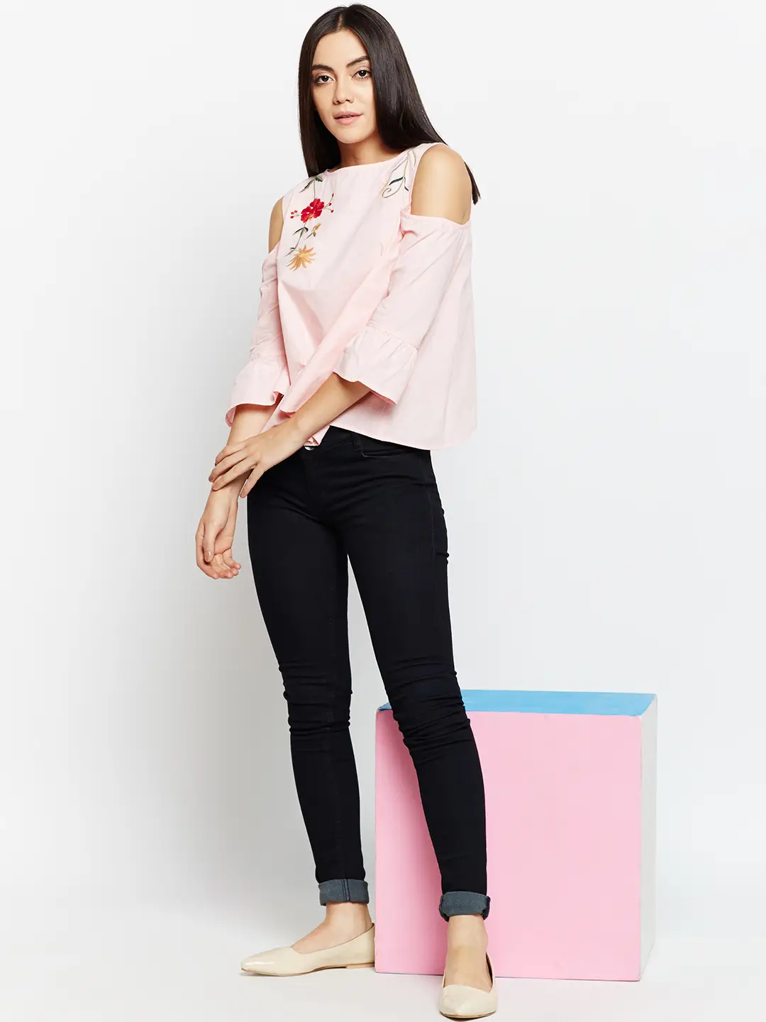 Feminine Pick Embroidered Top - Image 6