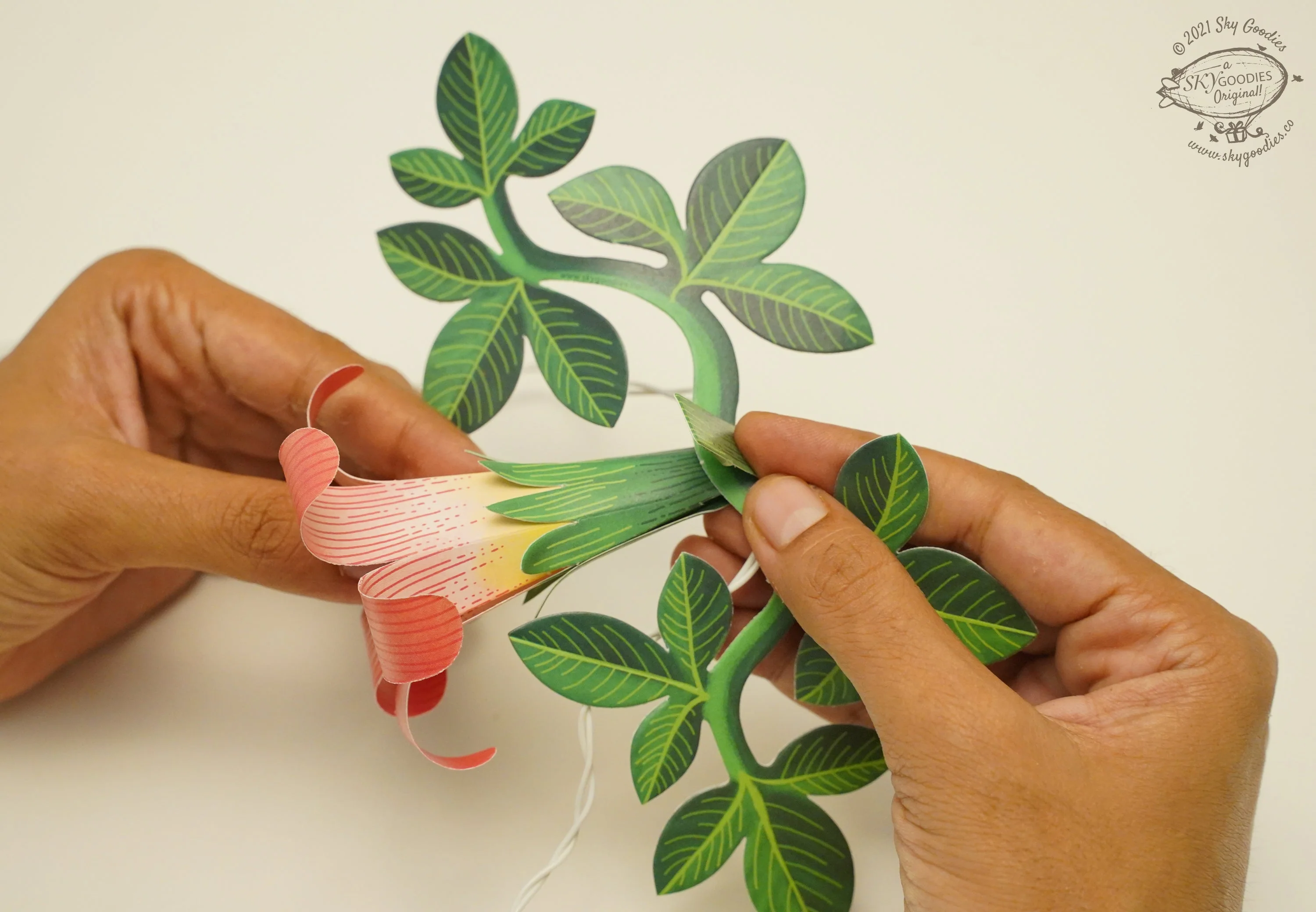 Festive Combo Saver Pack of 5 Pink Paper Flower Fairy Lights - Image 6
