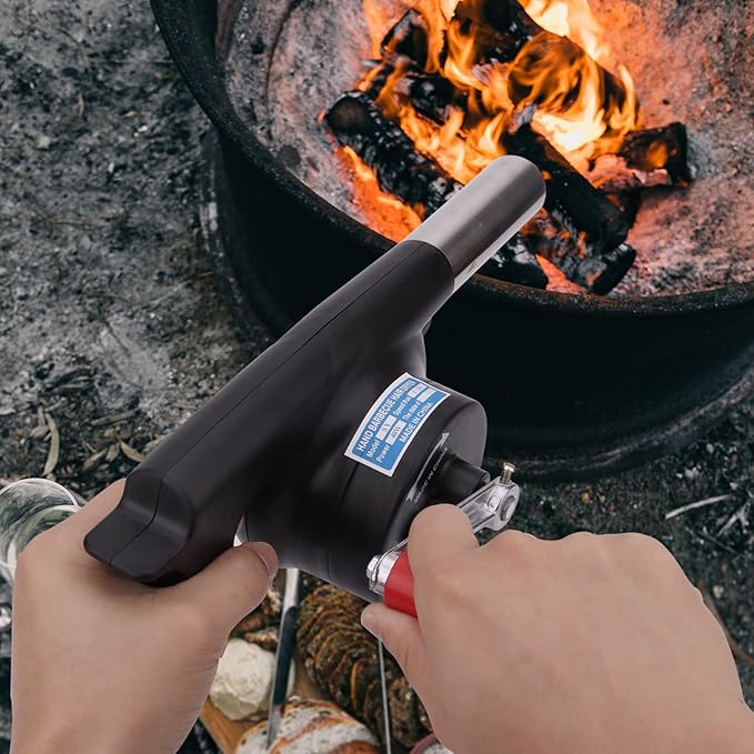 FireStarter: Portable Hand Crank BBQ Air Blower for Quick Fire Starting & Outdoor Grilling - Image 3