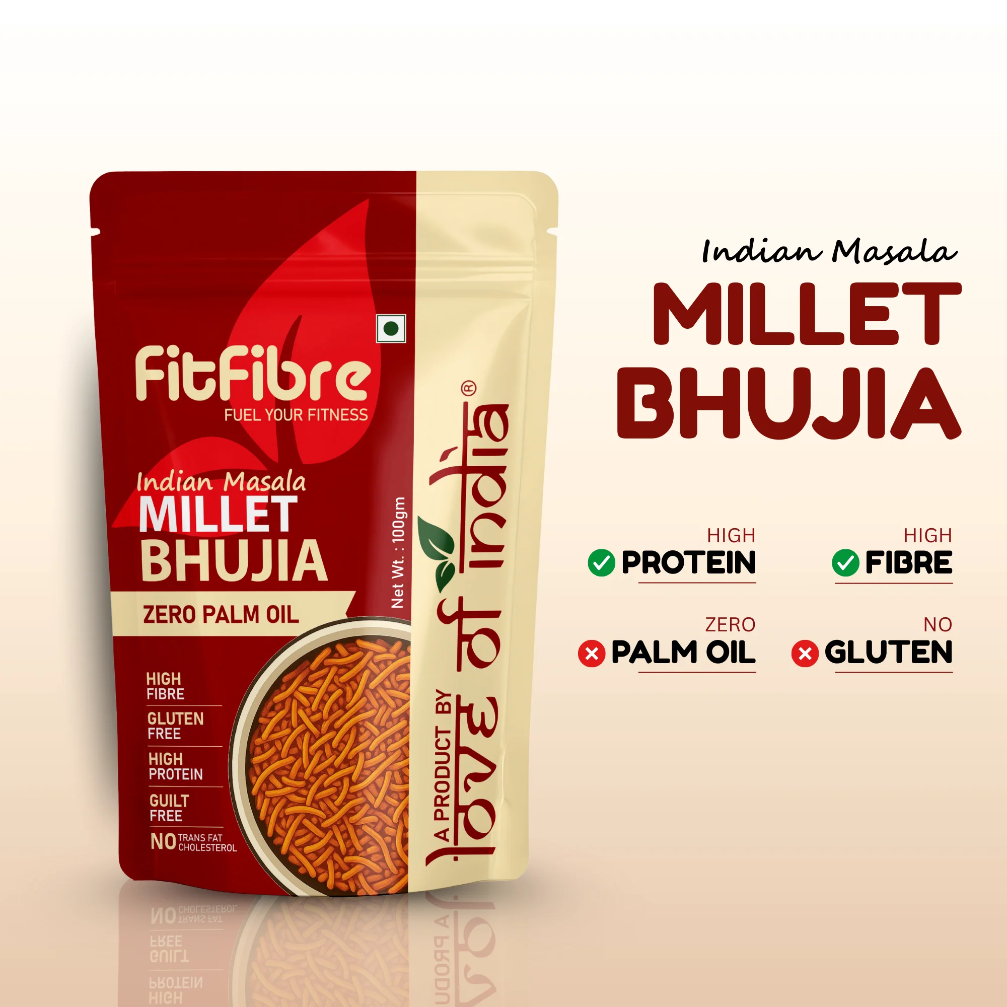 FitFibre Indian Masala Millet Bhujia – Healthy Twist to Your Favourite Snack - Image 24