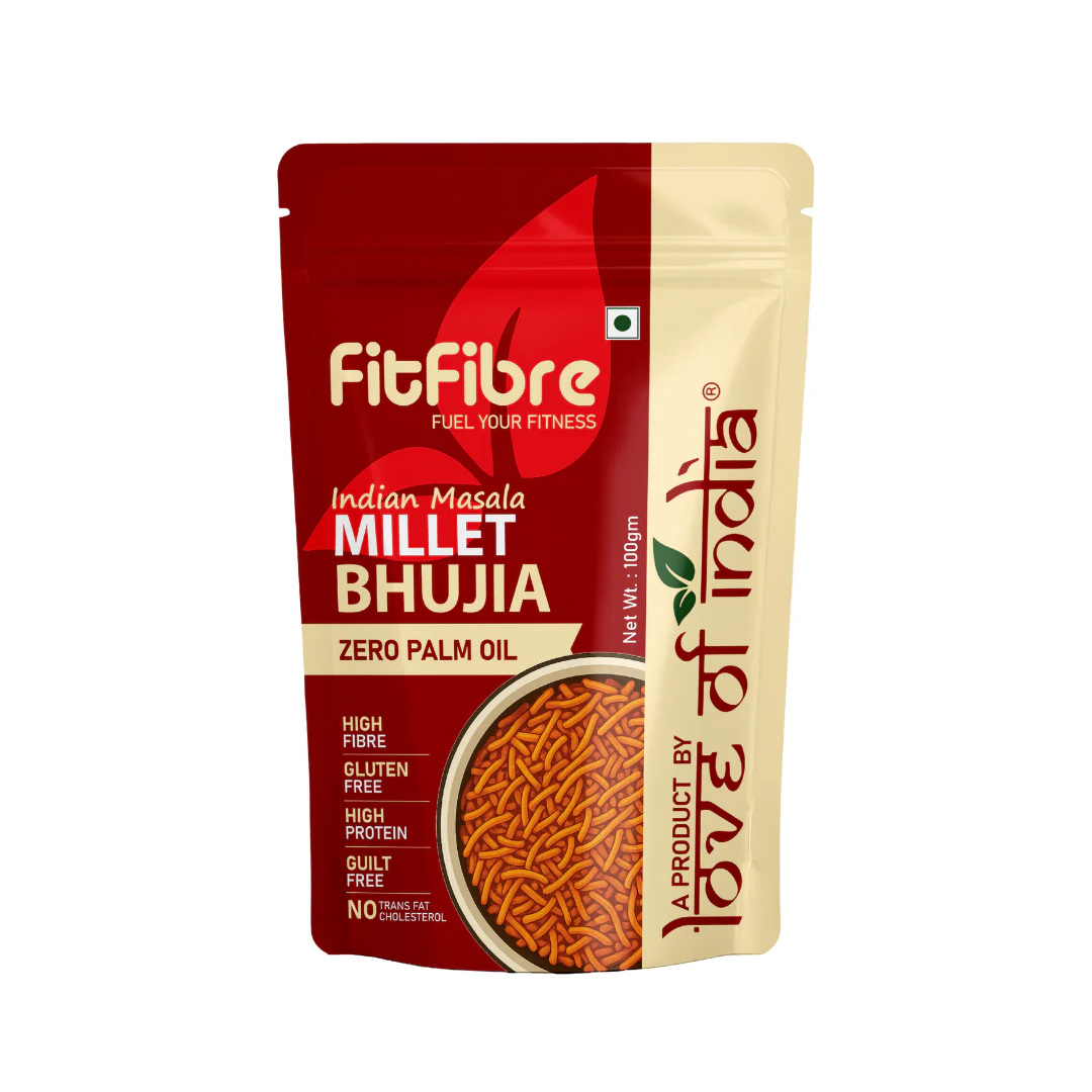FitFibre Indian Masala Millet Bhujia – Healthy Twist to Your Favourite Snack - Image 8