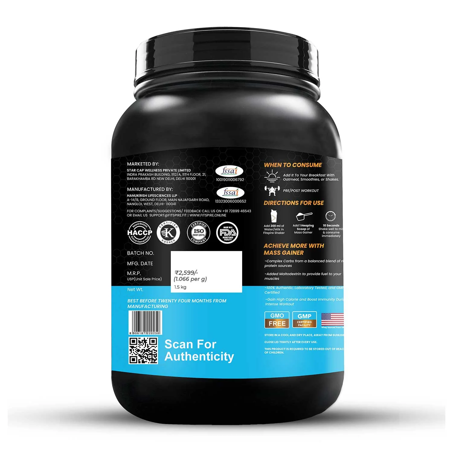 Fitspire Mass Gainer Pack Of 2 With Shaker - Image 11