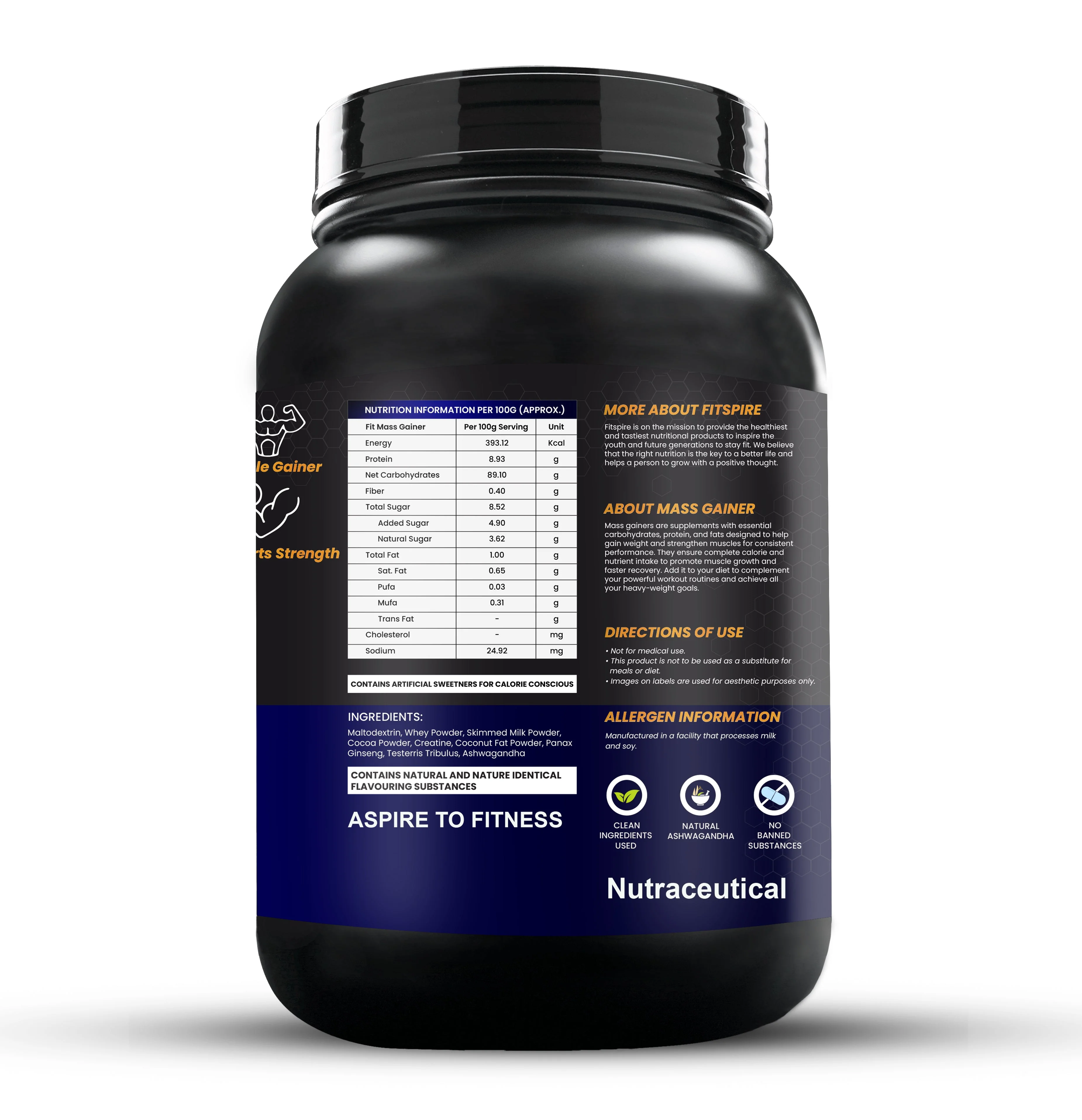 Fitspire Mass Gainer Pack Of 2 With Shaker - Image 4