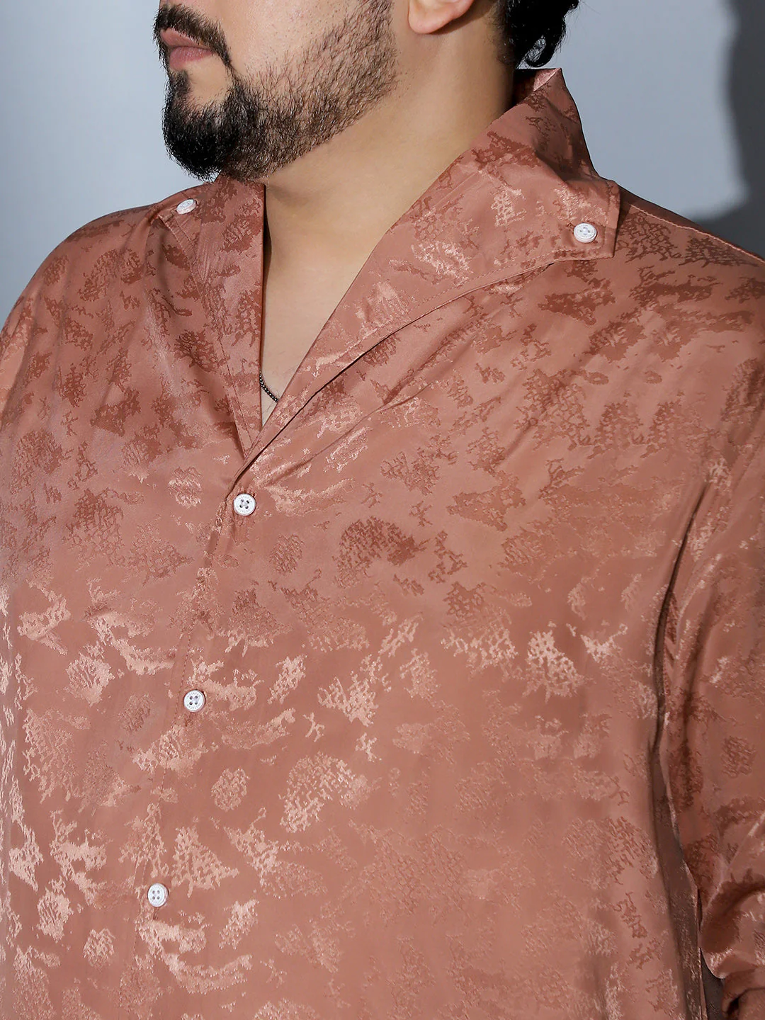 Flake-Jacquard Satin Shirt - Image 7