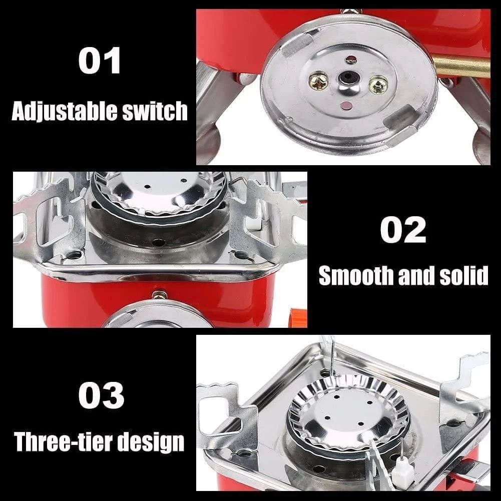 FlameX: Portable & Foldable Windproof Butane Camping Stove with High Heat Output for Outdoor Cooking, Hiking & Adventures - Image 4