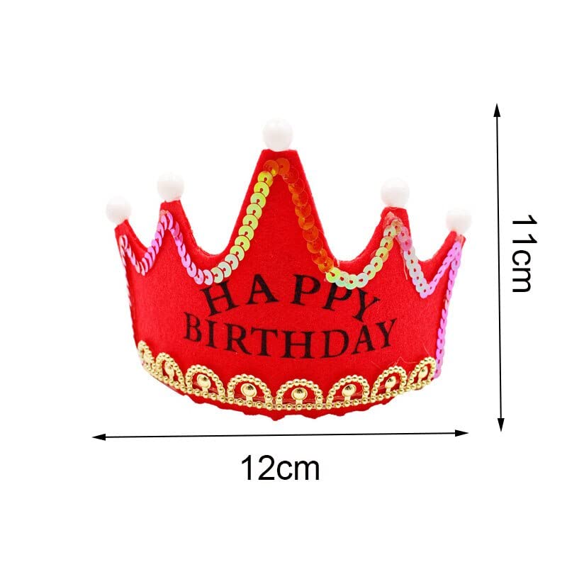 Flashing Happy Birthday Led Light Up Crown(Red)  (Pack of 1) - Image 2
