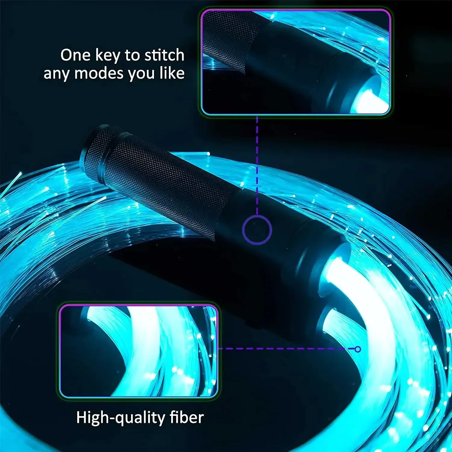 Flashing LED Dance Whip Led Optical Fiber Dance Performance Whip 1pc - Image 6