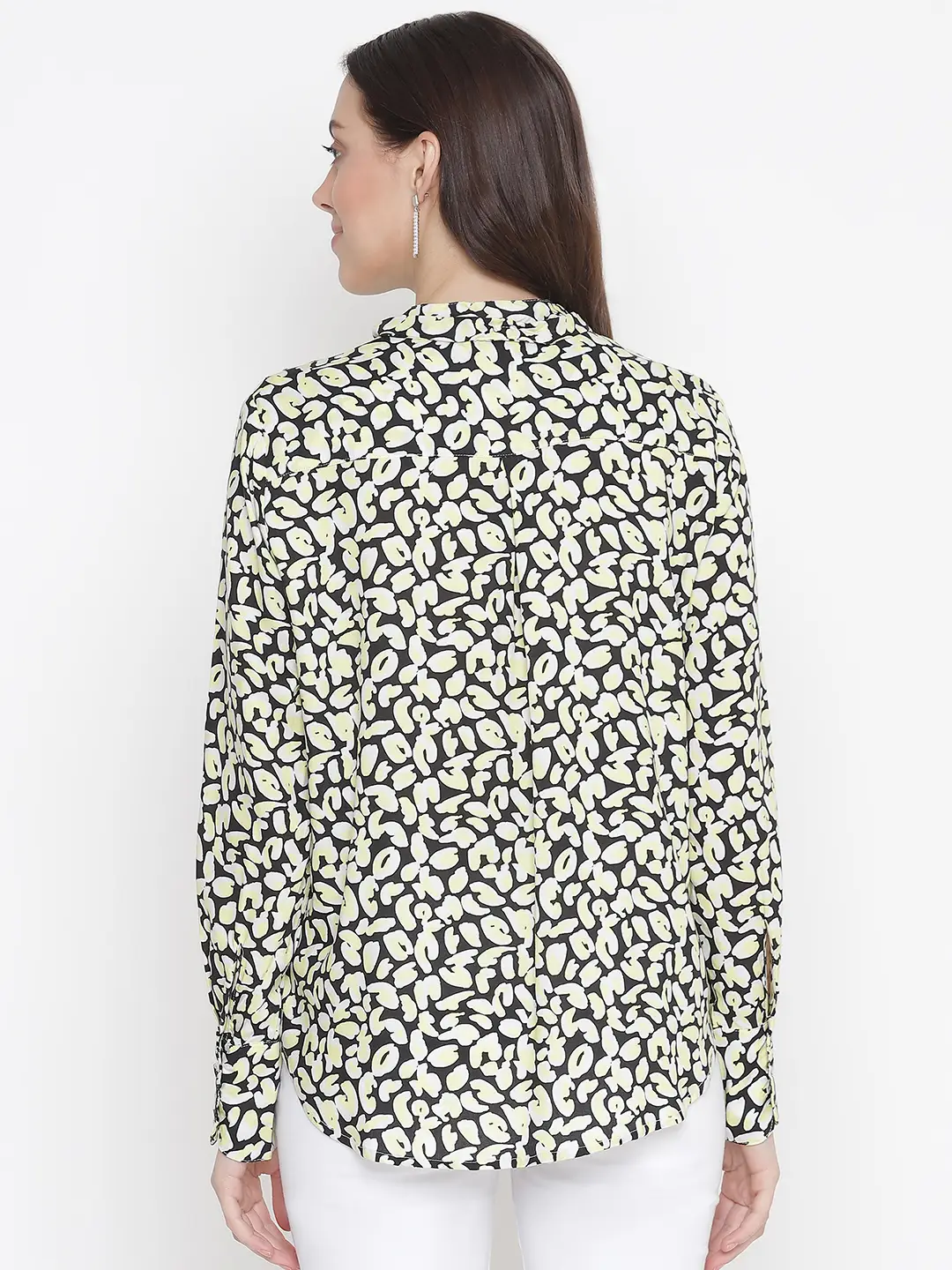 Flecked Floral Print Magical Tie- Knot Women Top - Image 5