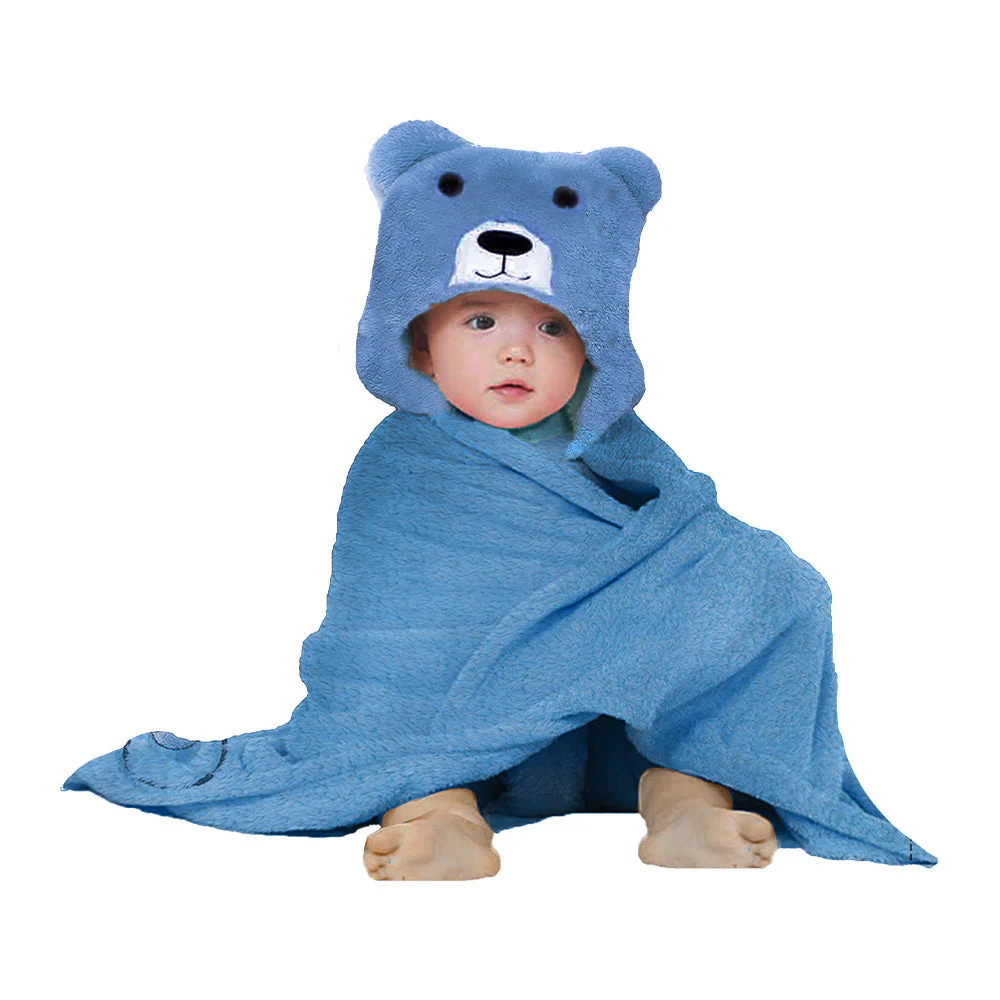 Fleece Baby Blanket With Hood - Image 4