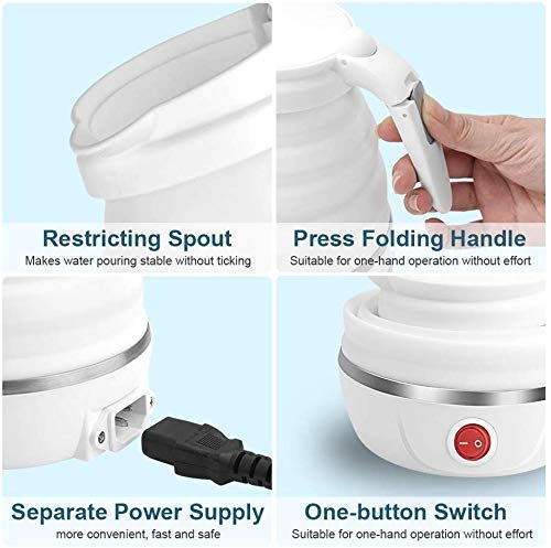 FlexiKettle: Foldable Electric Silicone Kettle with Fast Boiling, 600ml Capacity & Boil-Dry Protection for Travel & Home Use - Image 3