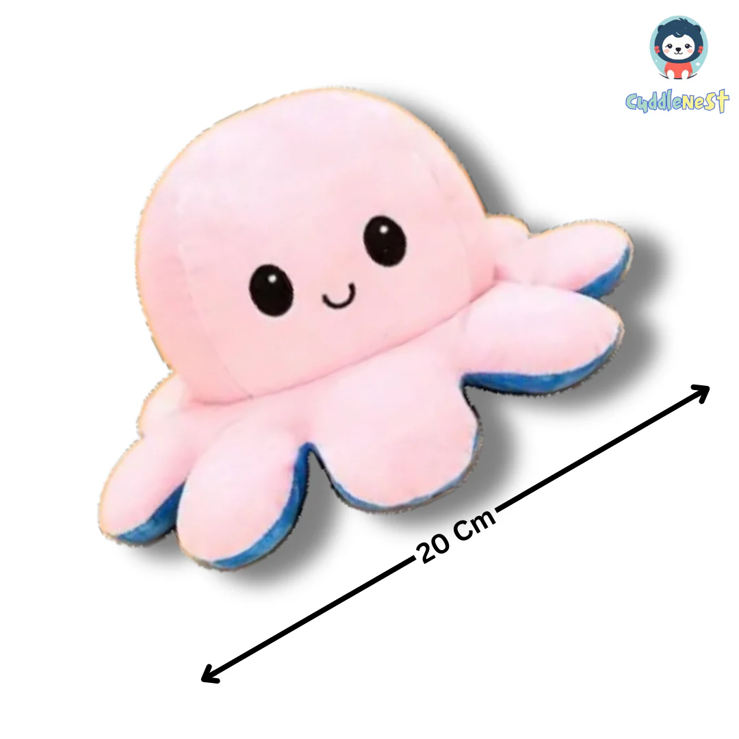 Flip Octopus Soft Toy - Double the Fun with Two Adorable Expressions! - Image 4