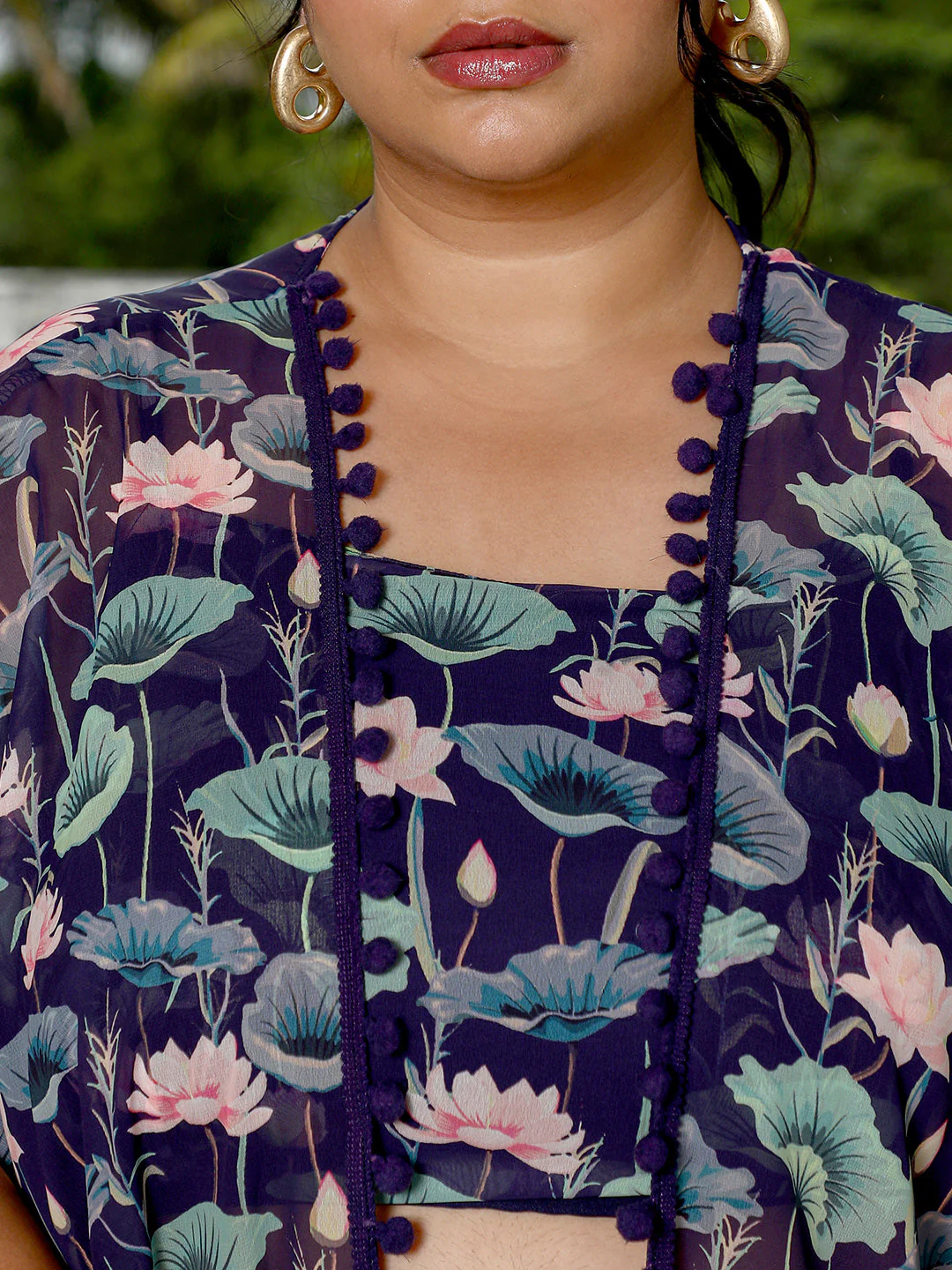 Flora-Imprint Draped Co-Ord Set - Image 10