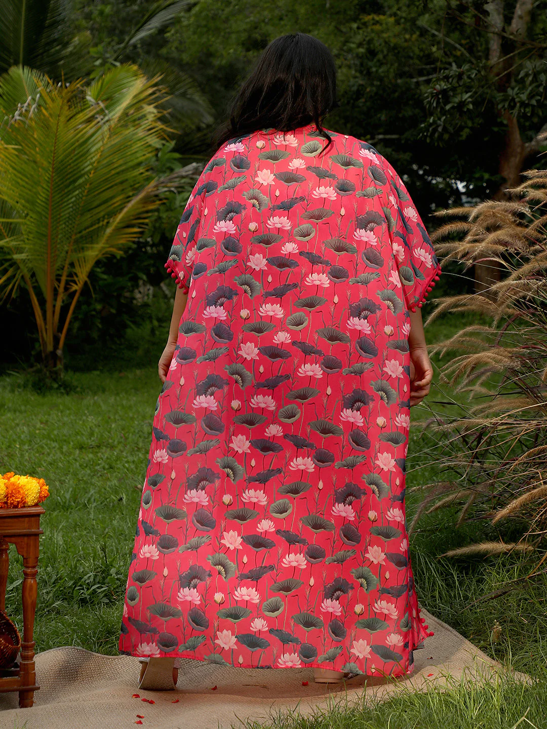 Flora-Imprint Draped Co-Ord Set - Image 7