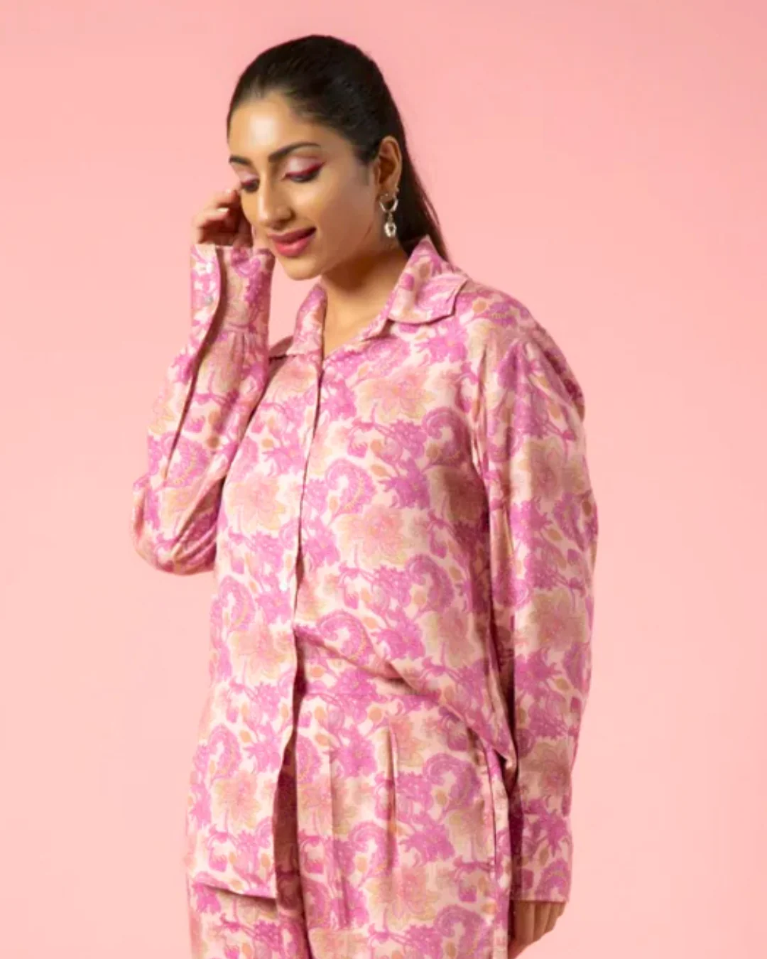 Floral Bliss 2-Piece Coord Set – Stylish & Comfy Printed Co-Ord for Women - Image 2