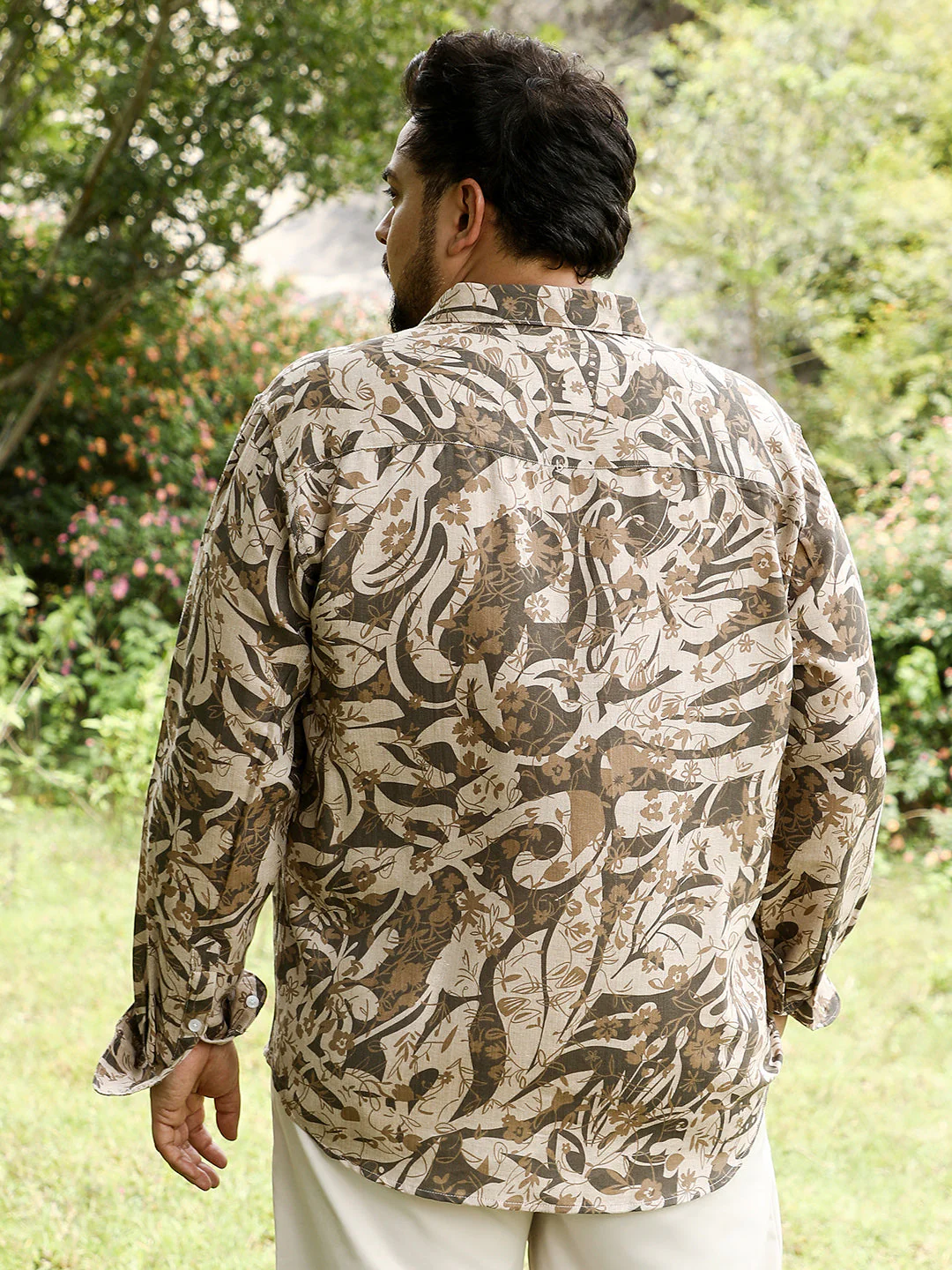 Floral-Block Imprint Shirt - Image 4