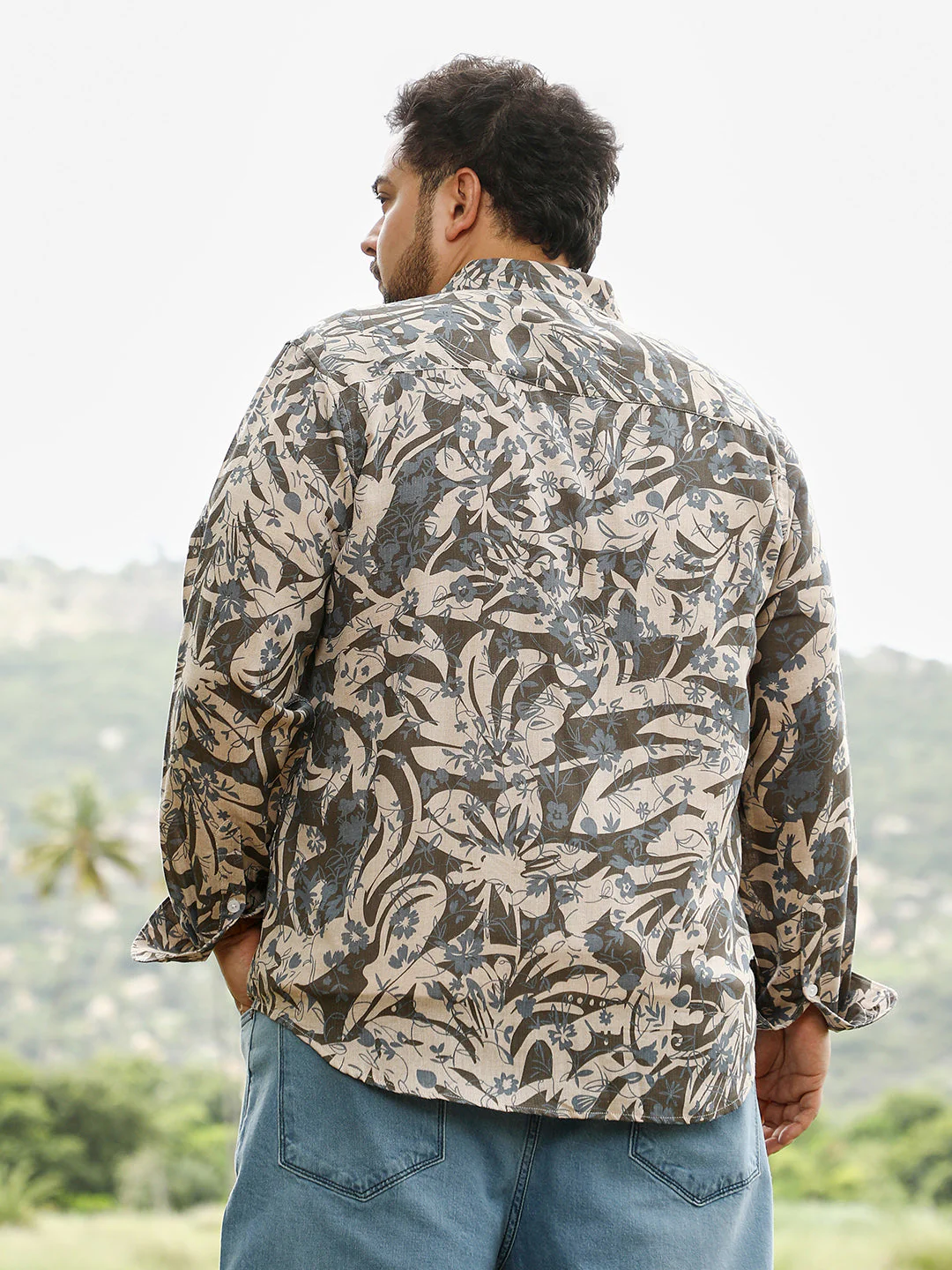 Floral-Block Jacquard Shirt - Image 4