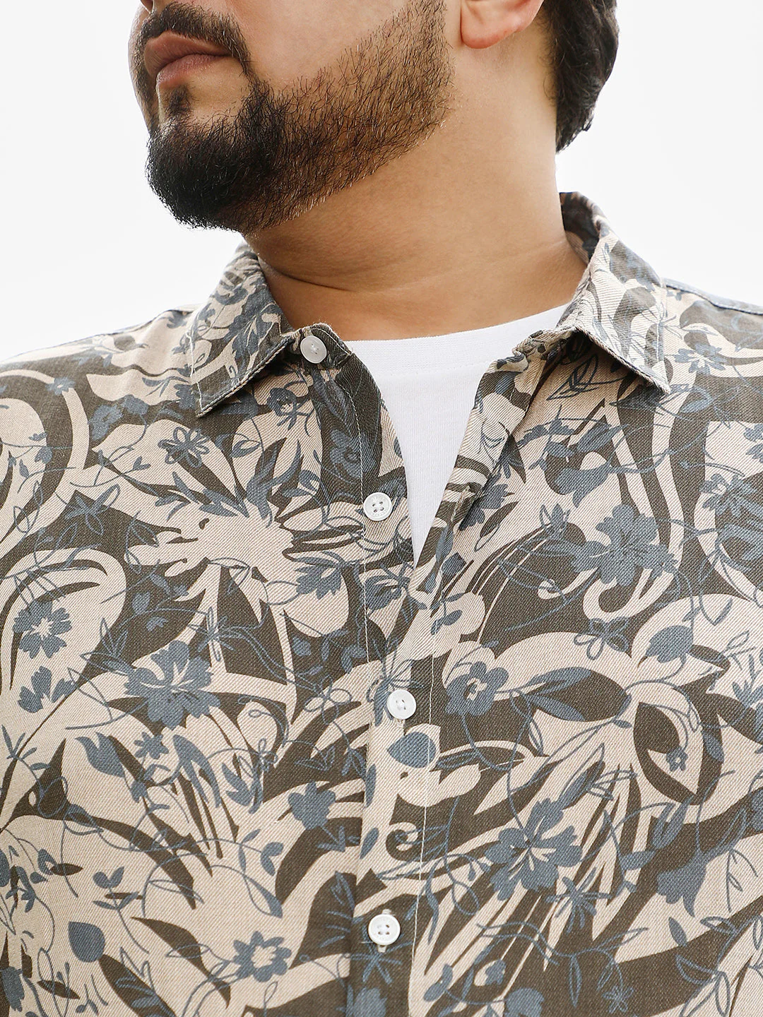 Floral-Block Jacquard Shirt - Image 7
