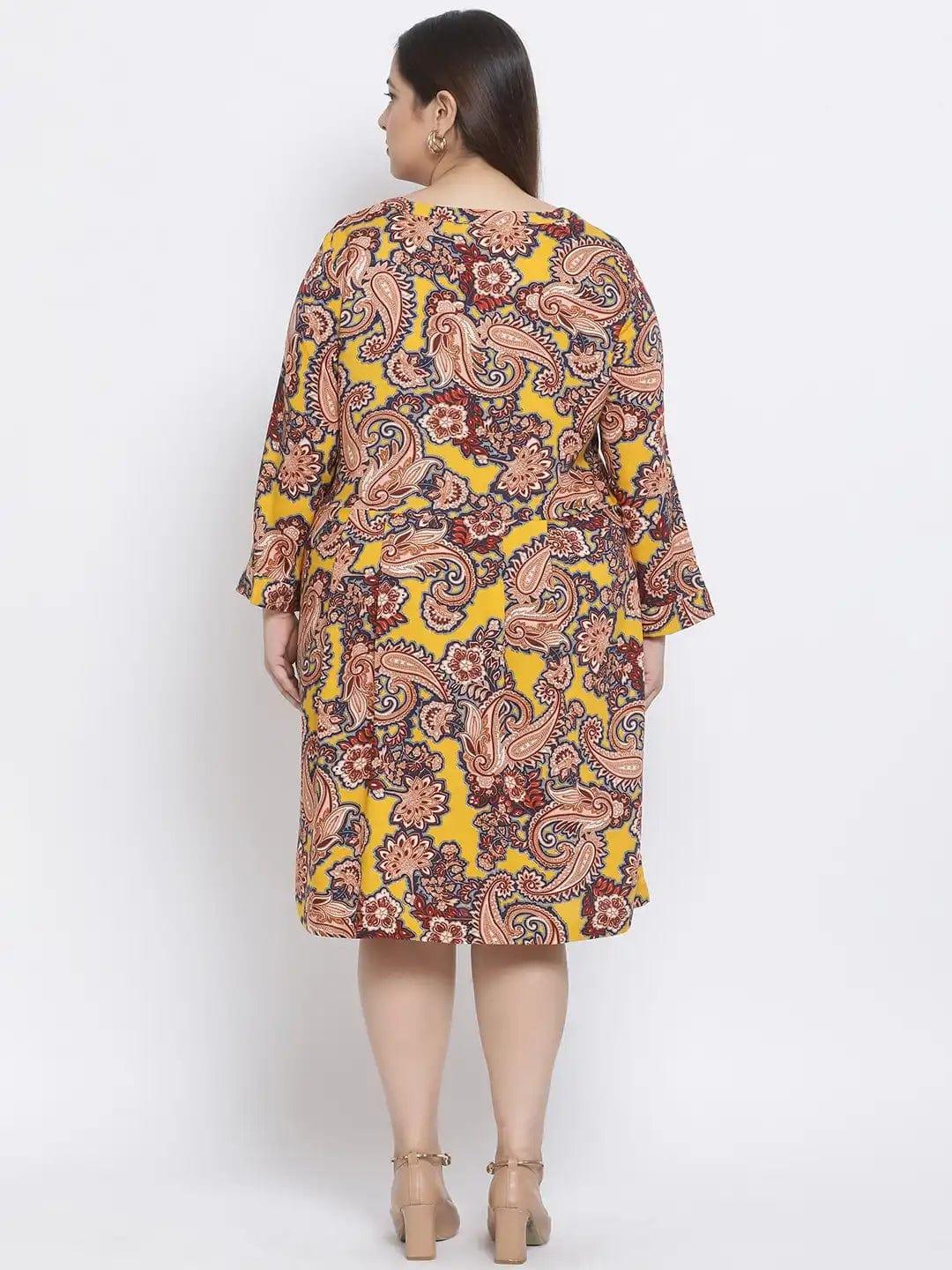 Floral Future Plus Size Curvy Women Dress For Spring Wear - Image 4