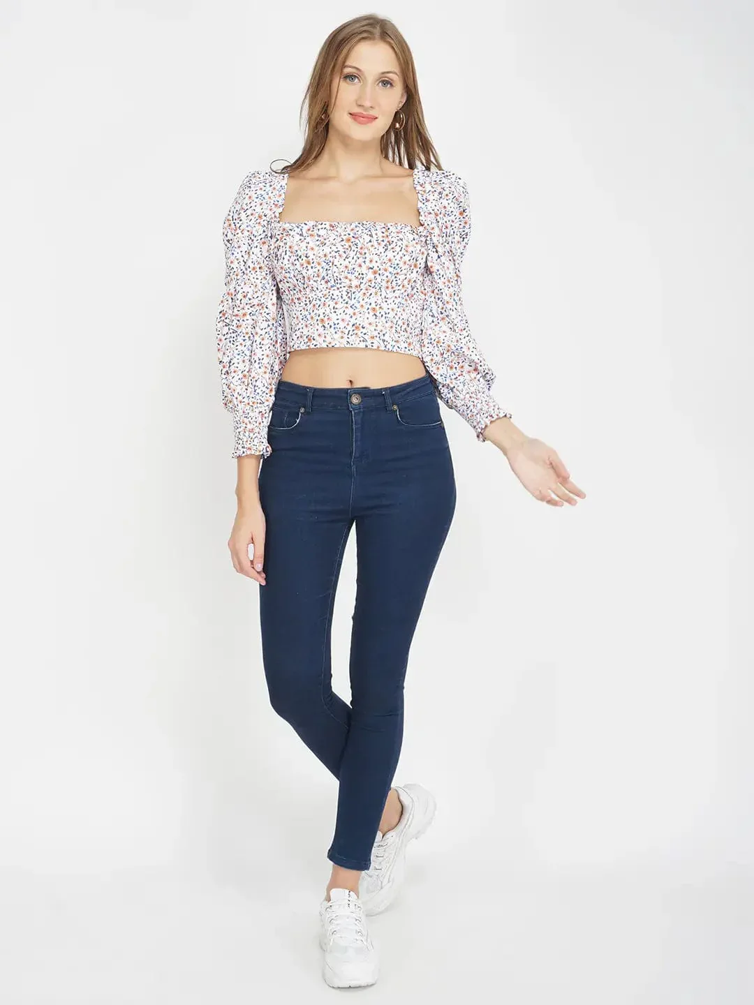 Floral Paradise Women'S Floral Crop Top - Image 5