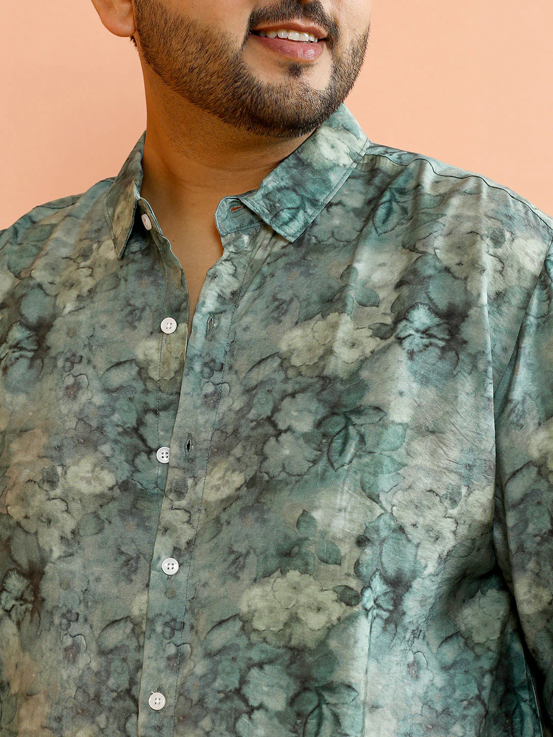 Floral-Strokes Print Shirt - Image 7