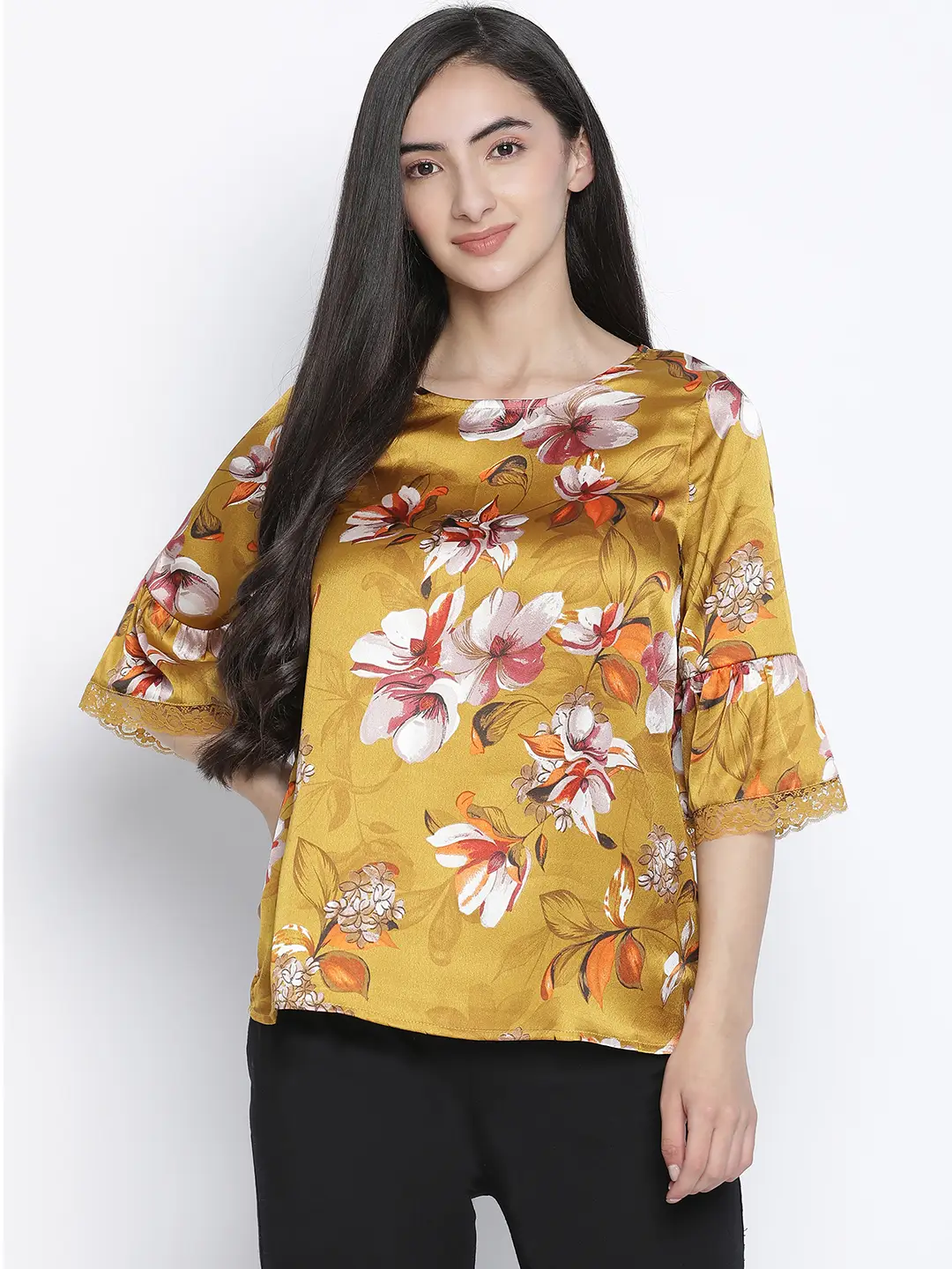 Flower Mezz Printed Nightwear Women Top