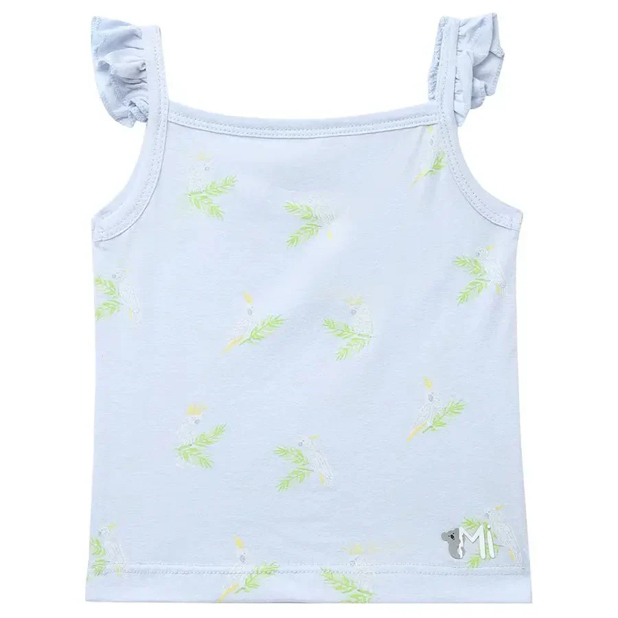 Flower Print Baby Girl Tank Top Set (Pack Of 3) - Image 5
