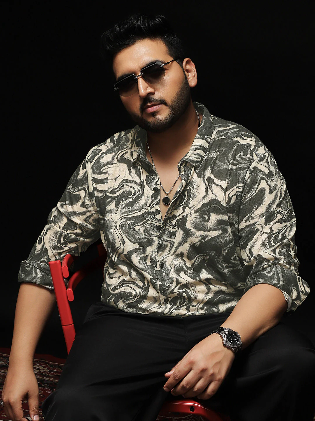 Fluid-Marble Textured Shirt - Image 26