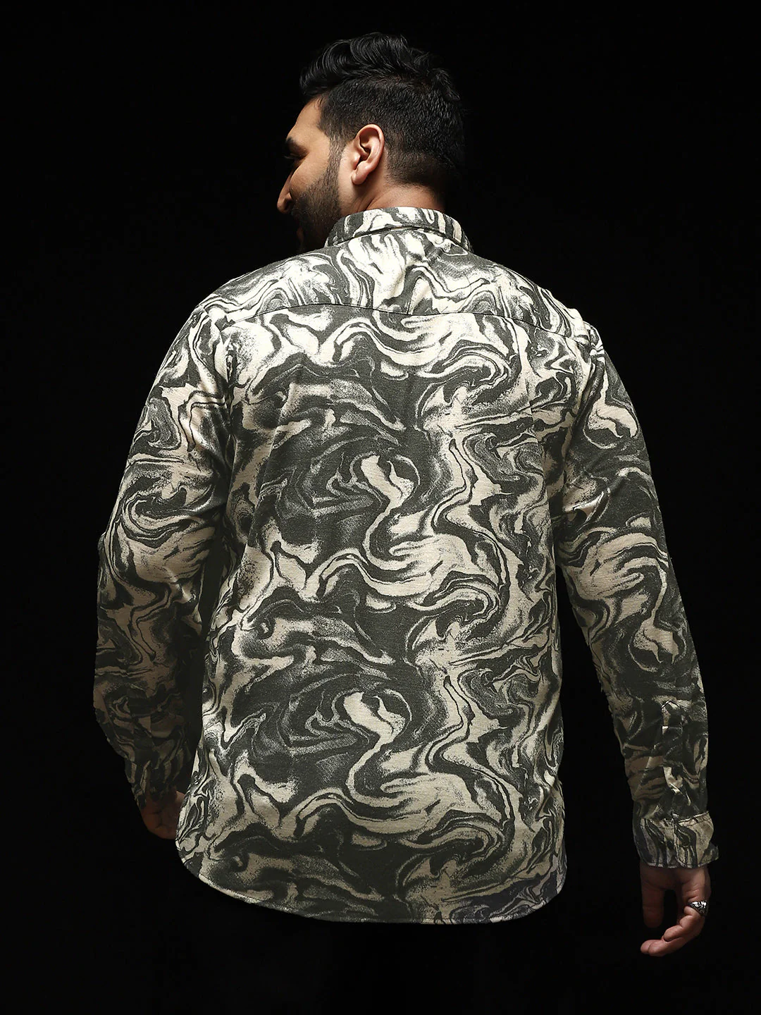 Fluid-Marble Textured Shirt - Image 4